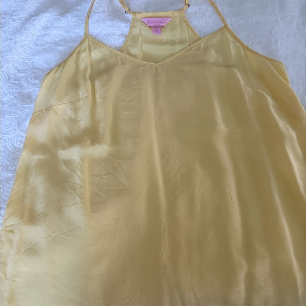 Lilly Pulitzer Yellow Silk Top
